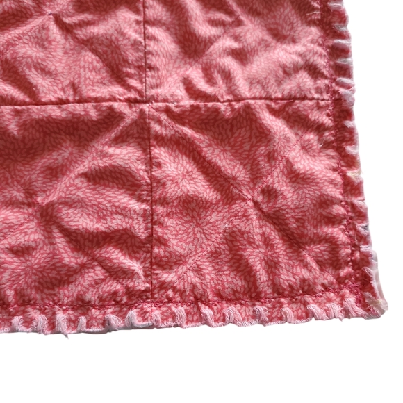 NEW Homemade Newborn Baby Girl Rag Quilt /Security Blanket /Pet Blanket/Doll - Picture 10 of 12